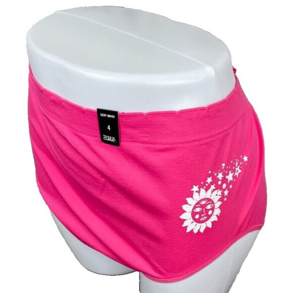 Torrid +4 Hot Pink One With The Sun Statement Graphic Mid-Rise Hipster Panties - Picture 4 of 6